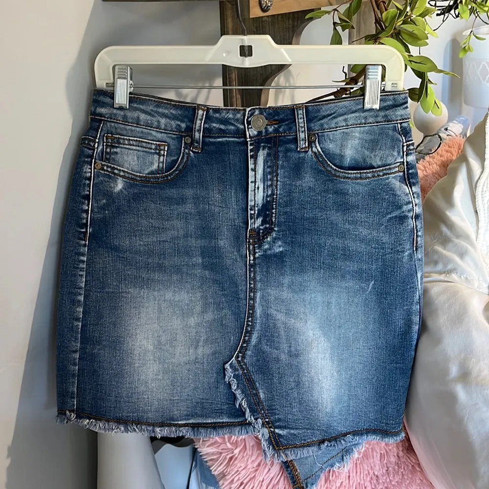 Denim Jean Skirt Indigo Rein Womens Junior 7 - Image 2