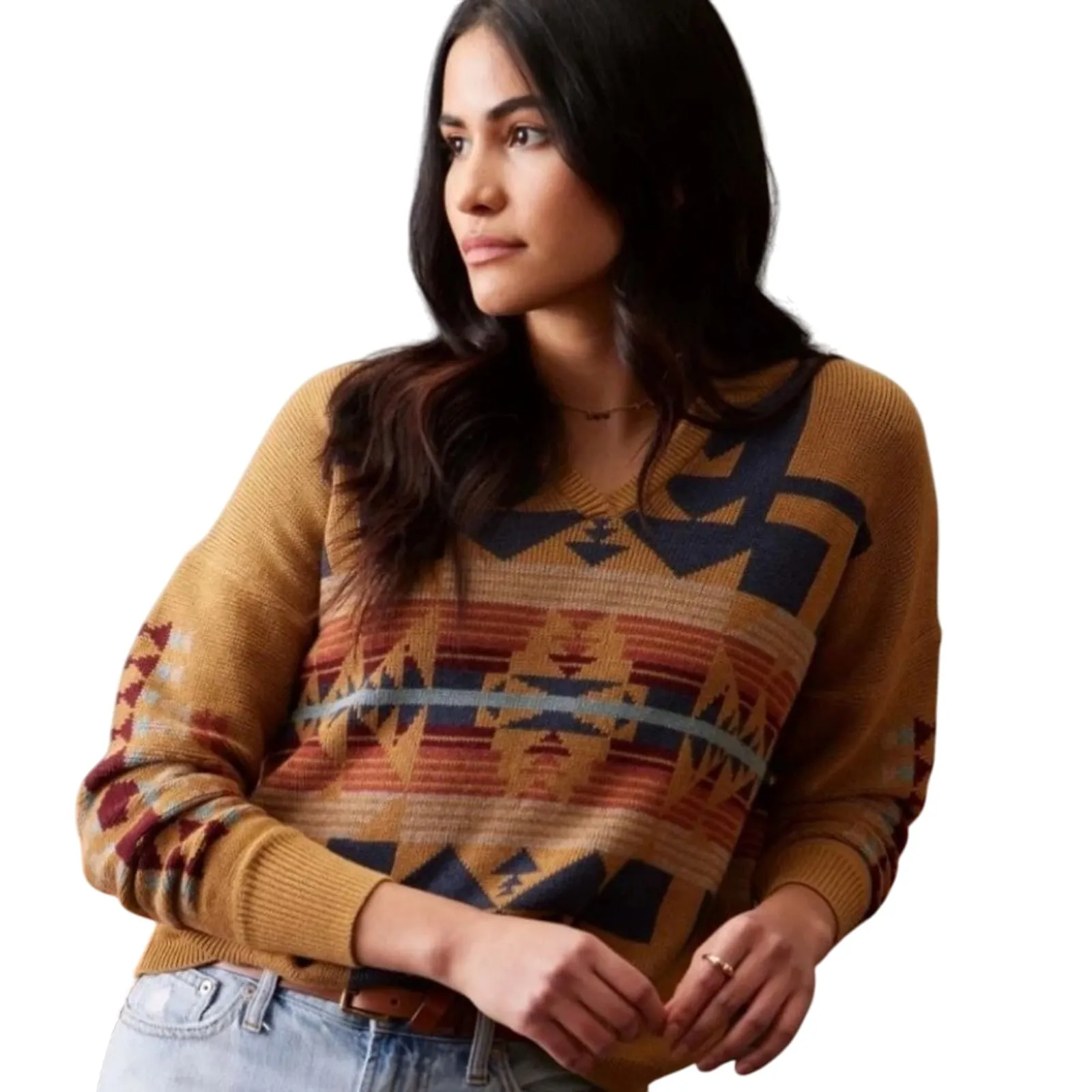 PENDLETON Chief Joseph Graphic Cotton Pullover Sweater Size L New w/ Tag $149 - Image 7