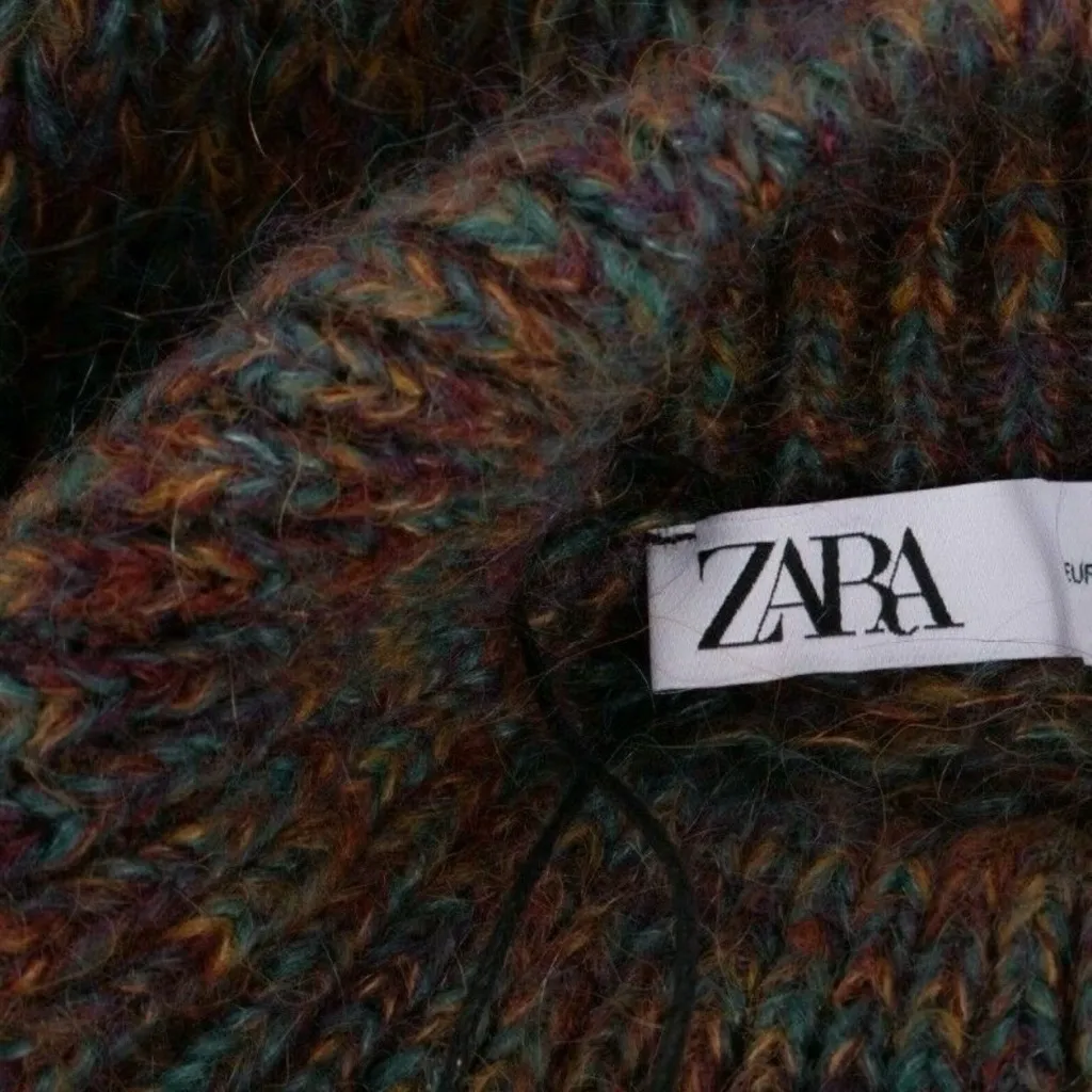 Zara Multicolor Sweater with Ruffle Detail - Image 8