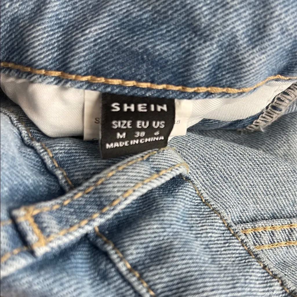 SHEIN Light Blue Flare Distressed Jeans - Image 2