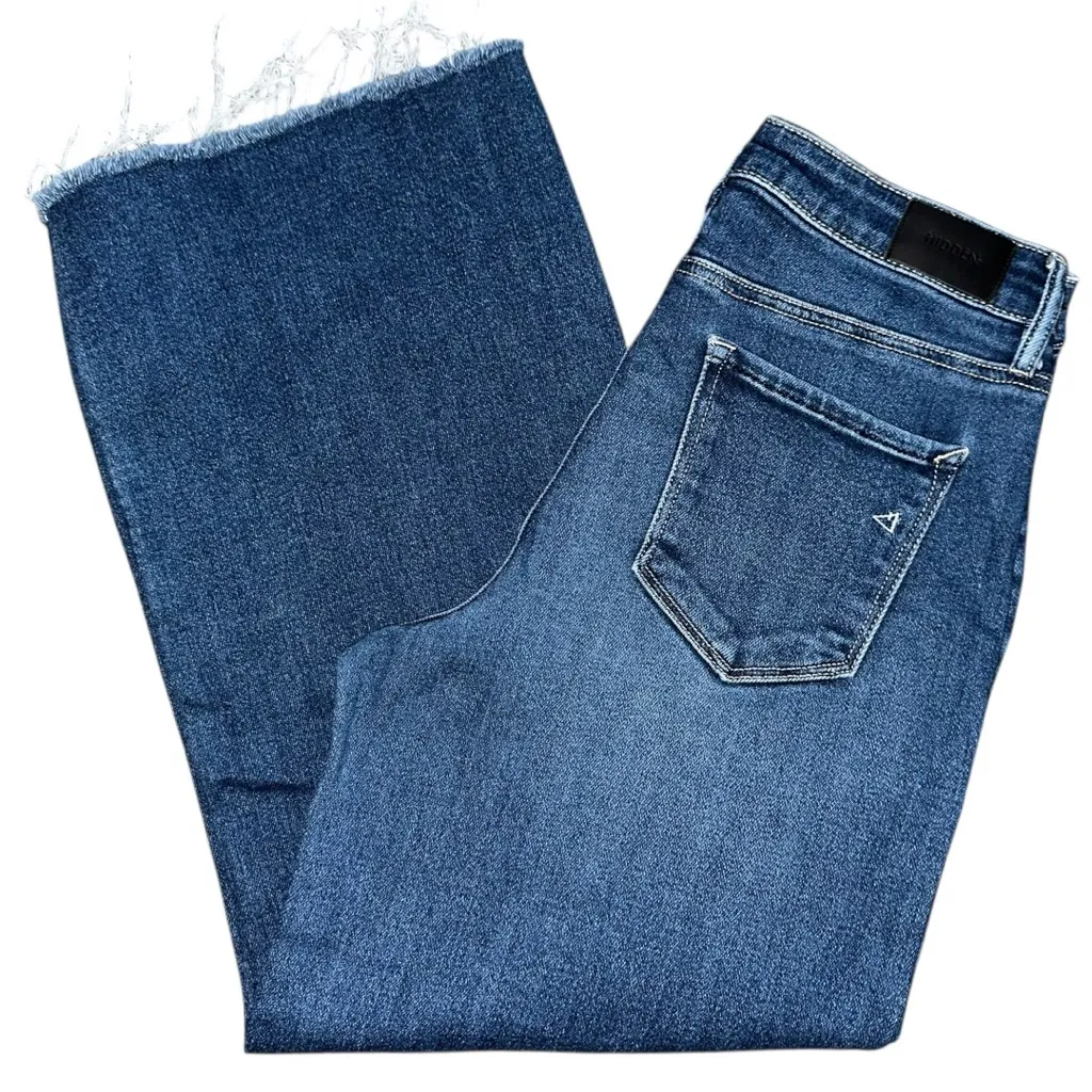 Hidden Denim Women’s Size 28 Blue Wash Nori Cropped Wide Leg Jeans - Image 4