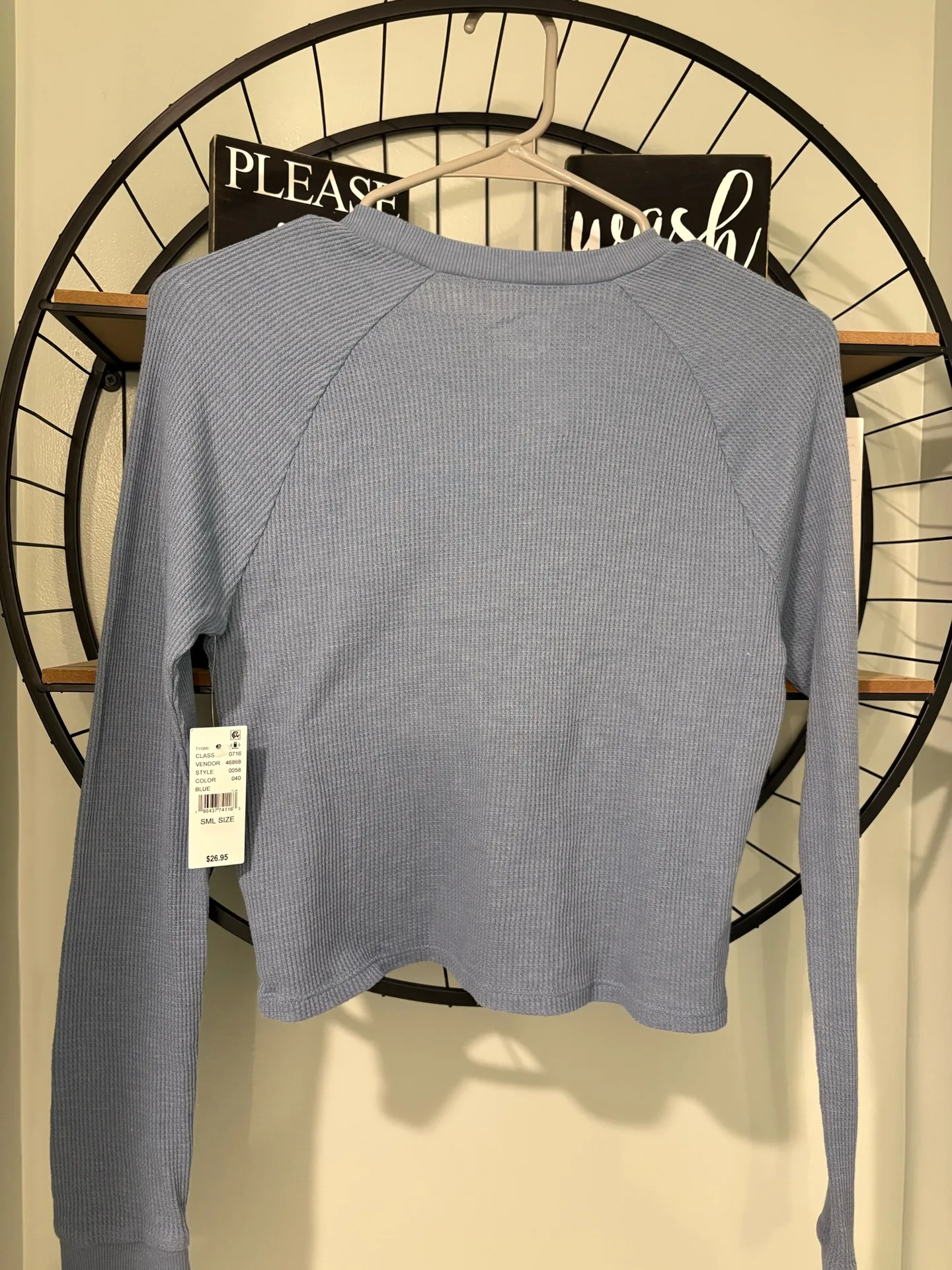 PacSun  Blue Waffle Light Top - Image 2
