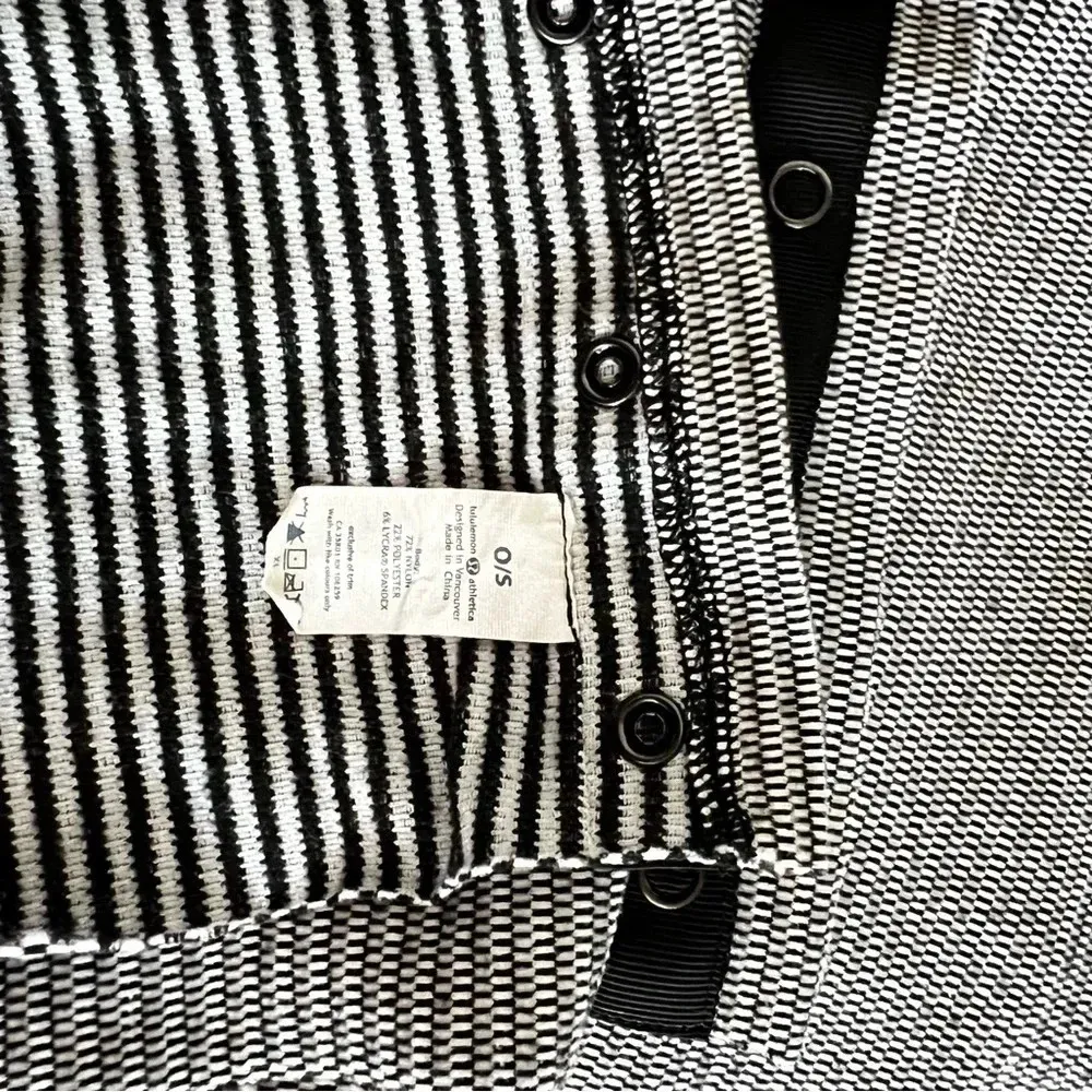 Lululemon Vinyasa Scarf Rulu Mini Check Pique White Heathered Black Reversible - Image 11