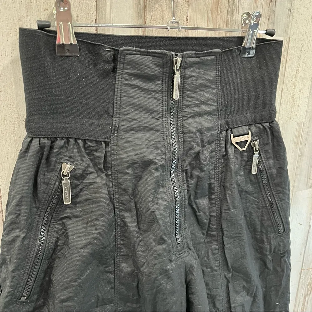 Vintage Tyrolia Skiwear by Head Ski / Snowboard Pants Stirrups Black Size 8 - Image 2