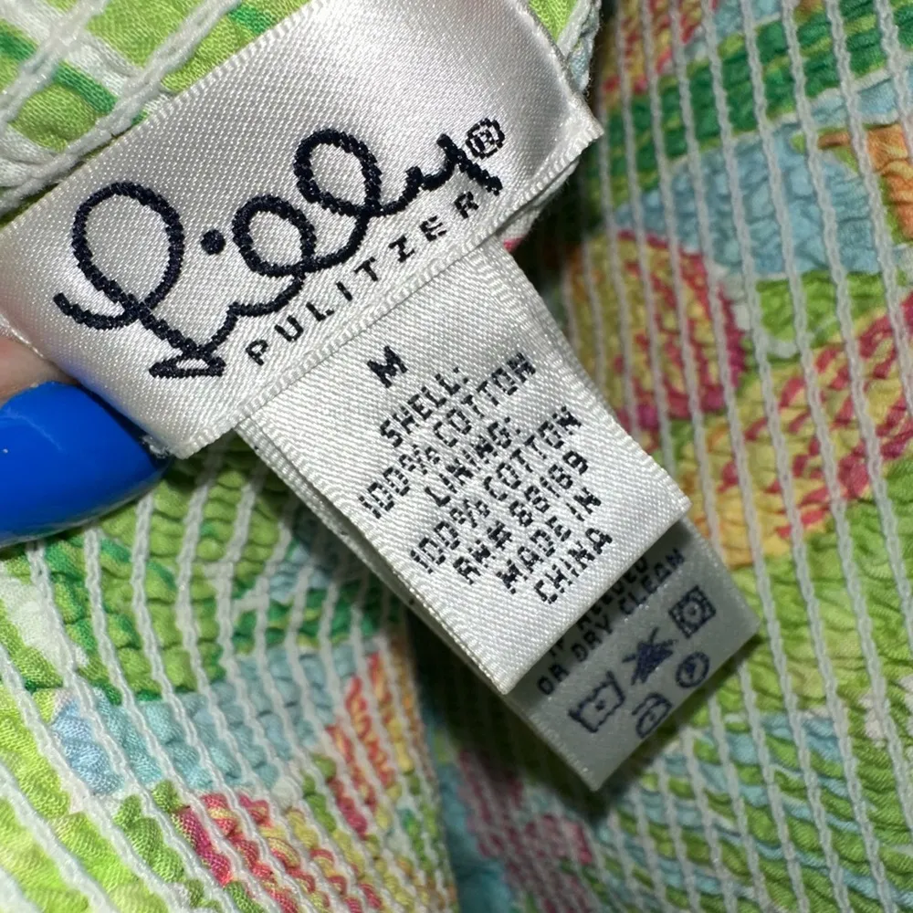 Lilly Pulitzer Vintage 1990s Smocked Tropical Print Hawaiian Midi Dress - Image 7