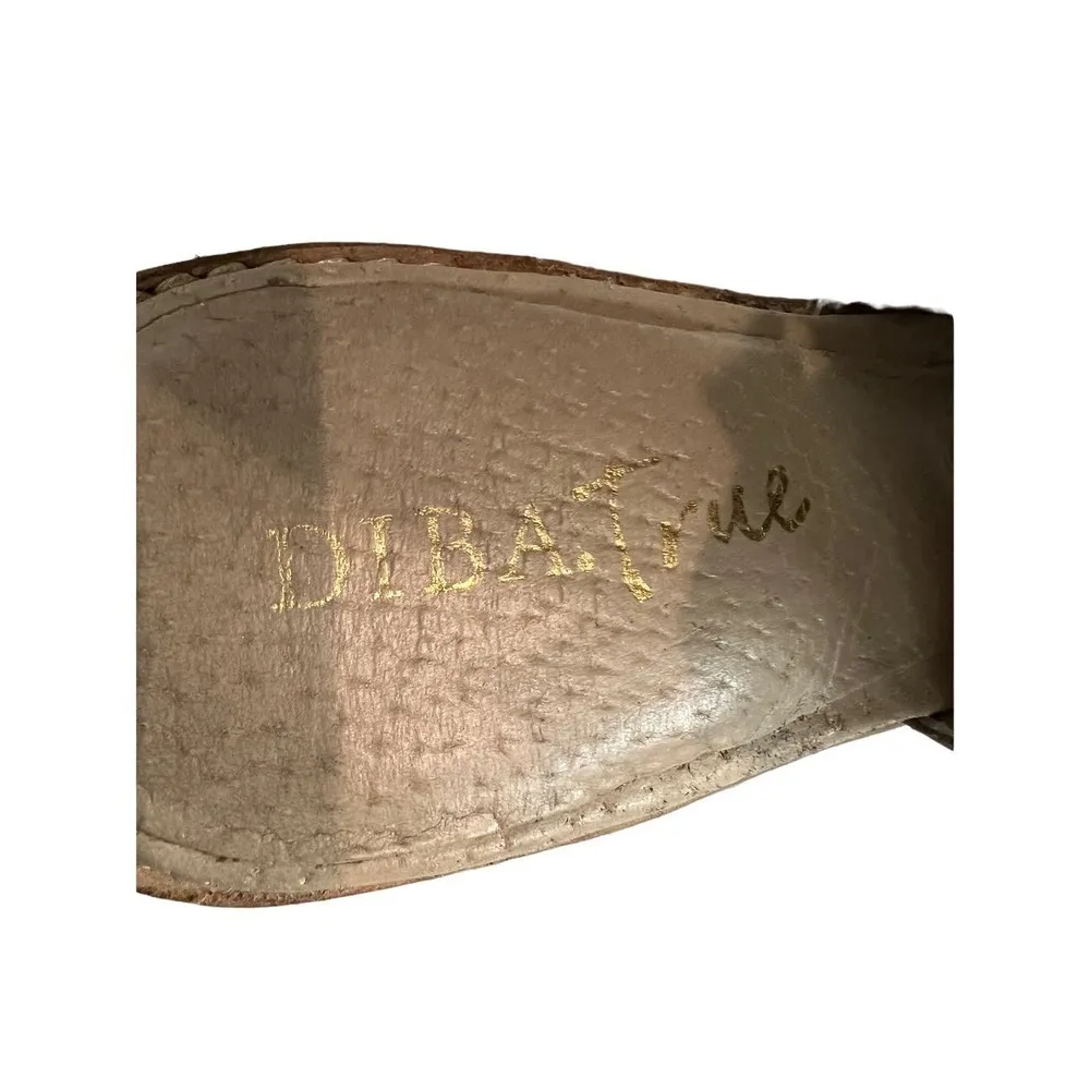 Diba True Casa Loma Up Front Stack Booties Sz 8.5 Champagne Leather Ankle Strap Gold - Image 7