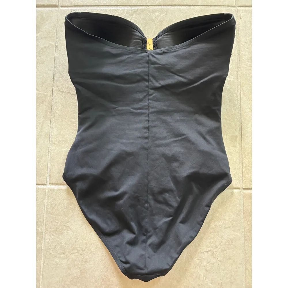 La Blanca Swimsuit Womens 12 Black Jewel Tummy Control Beach Resort Coast Luxury - Image 4