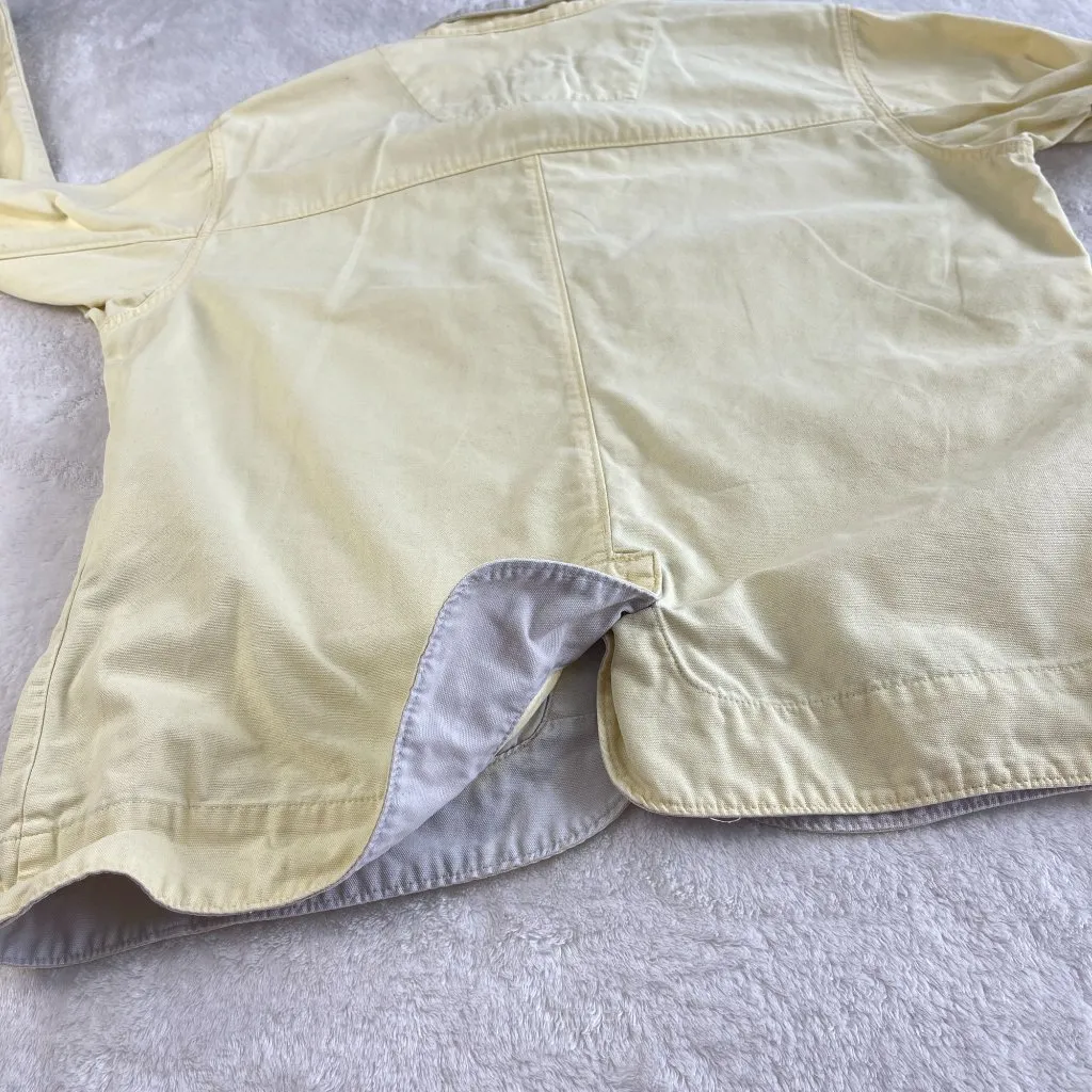 VTG Columbia Denim Jean Jacket Womens Size L Yellow Button Up Pockets Outdoors‎ - Image 12