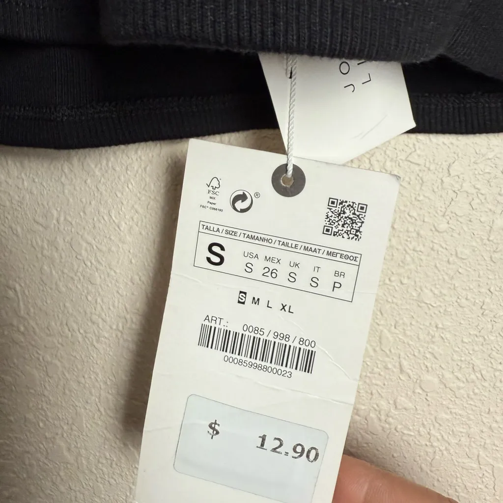 Zara Women Size Small Black Basic Sleeveless crop‎ top tank New - Image 6