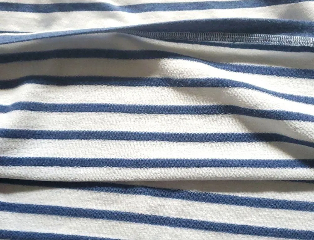 Virtuelle French Terry Short Sleeve Striped Tie V - Image 12