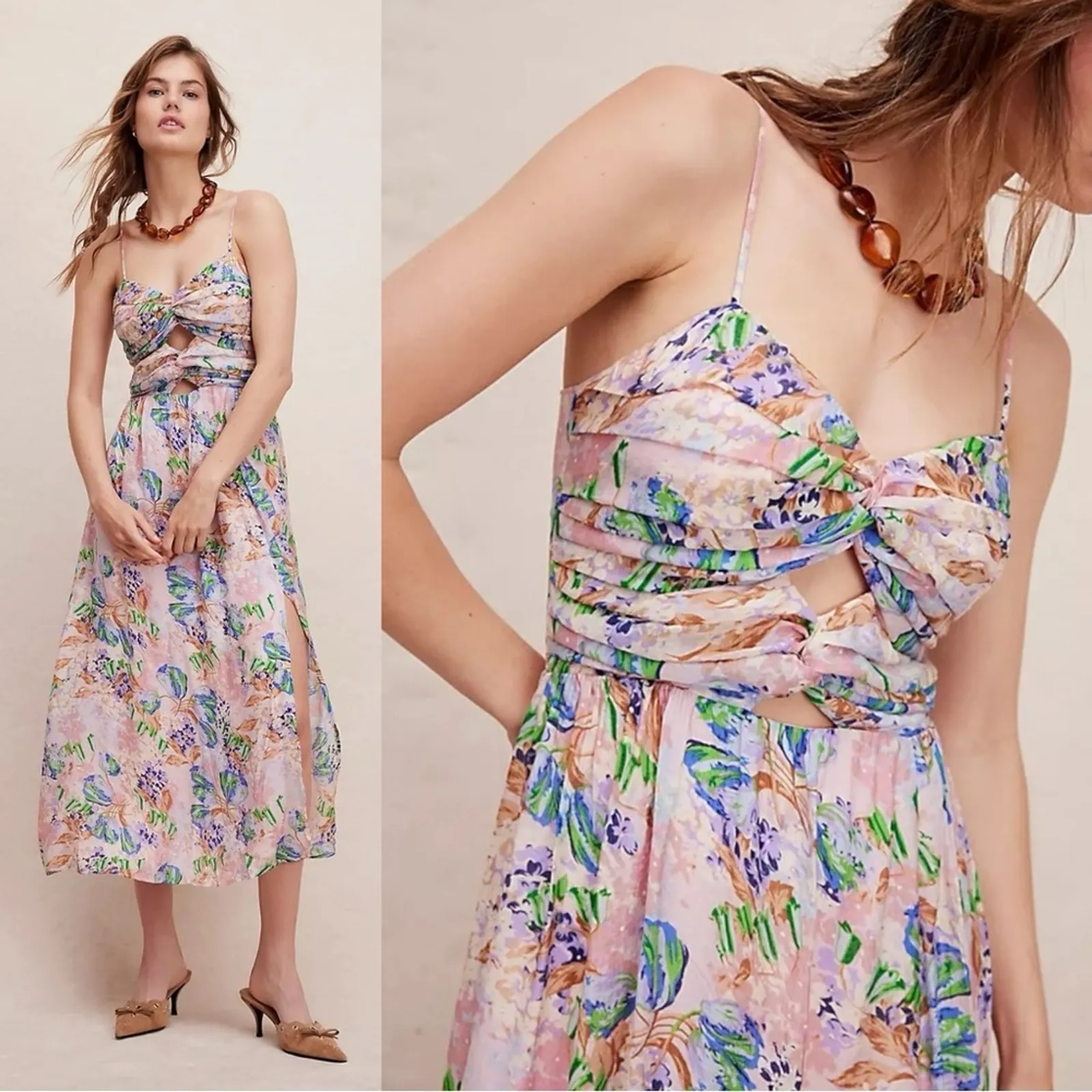 Free People Wasted Youth Choker Necklace in Amber NWT Bohemian Retro Chunky - Image 6