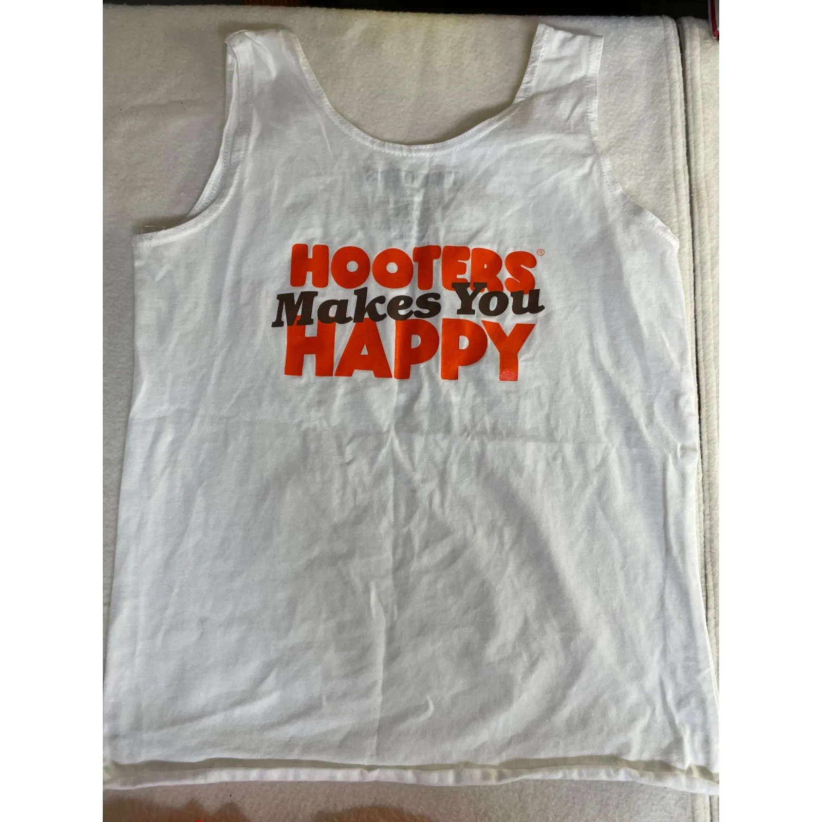 B24 #3 Hooters Girl Worn Vintage Uniform Tank & Shorts Both size Small - Image 5