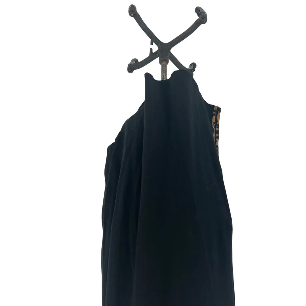 n:philanthropy Alice Leopard-Trim Tank Sleeveless Dress‎ Black Size Large - Image 12