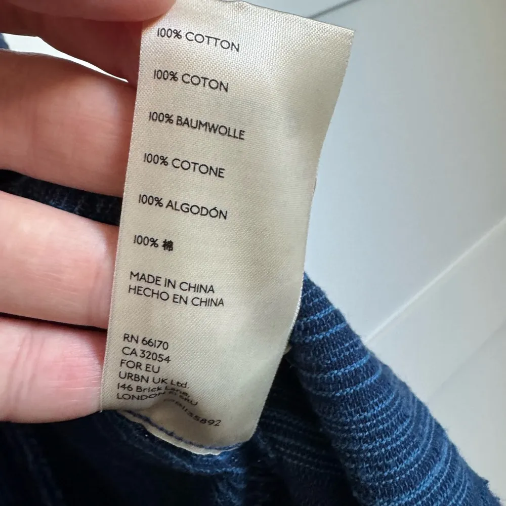 Free People Yumi Long-sleeve Dress in Indigo Stripes XS - Image 7