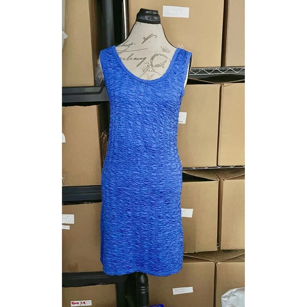 Cotton On Womens Dress Sz Medium Blue Sleeveless Ruched Bodycon Mini Y2K Club - Image 4