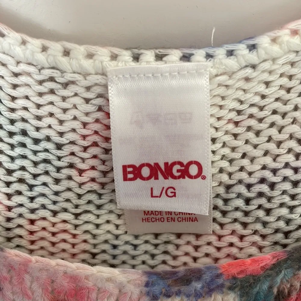 Bongo Boxy Knit Floral Sweater Large - Image 3