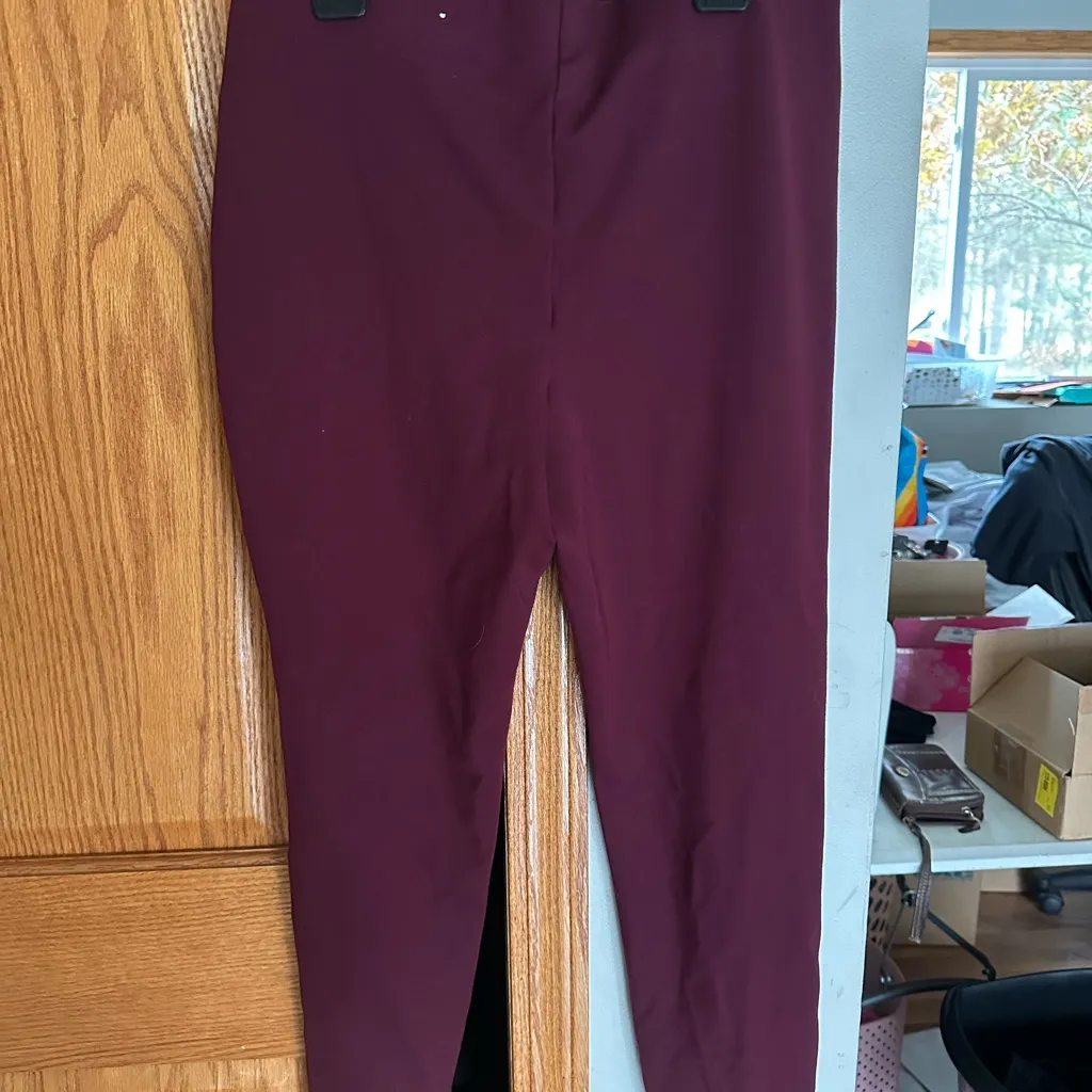 Like new!! Chico's Deep Burgundy Leggings - Image 2