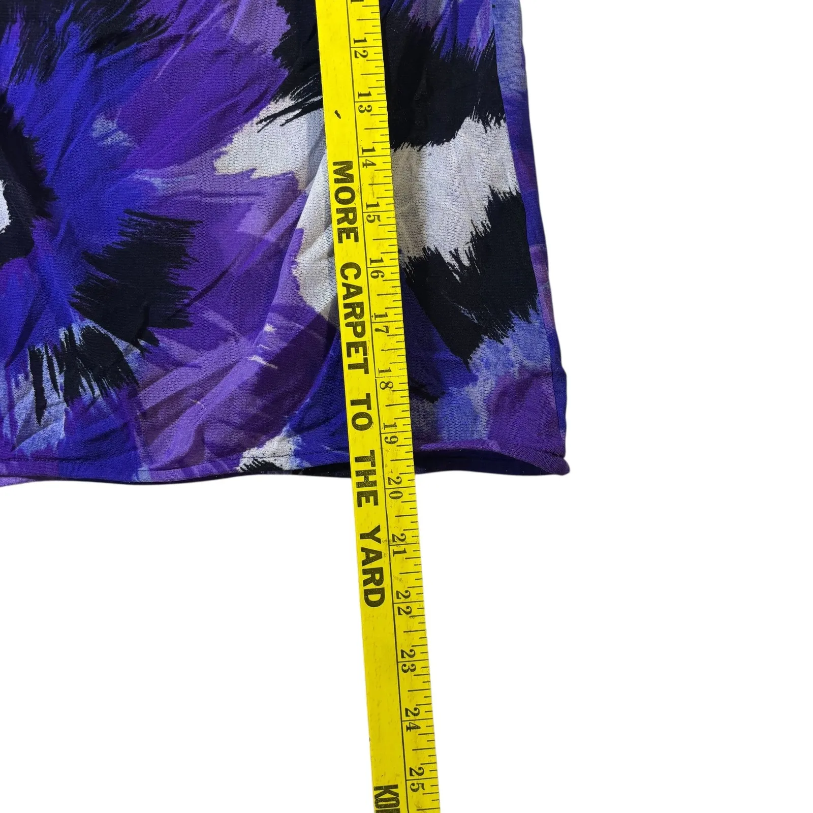 Karen Kane Women's Purple Floral Print Long Sleeve Tie‎ Neck Blouse Size M - Image 8