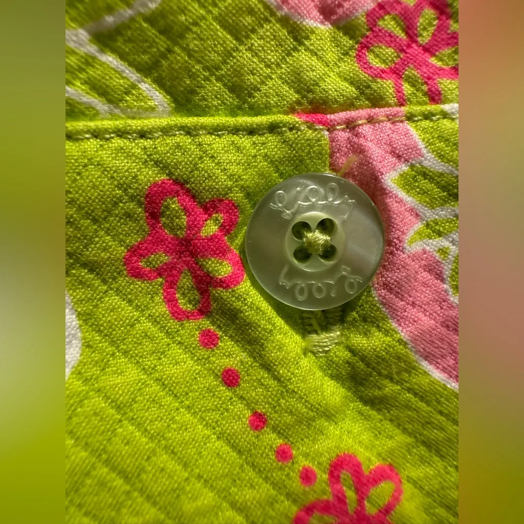 Women’s Vtg Lilly‎ Pulitzer Gidget Flip Flops Cropped Pants Size 10 - Image 7