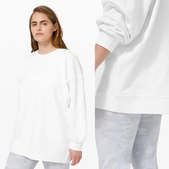 Lululemon Perfectly Oversized Crew White - Image 2