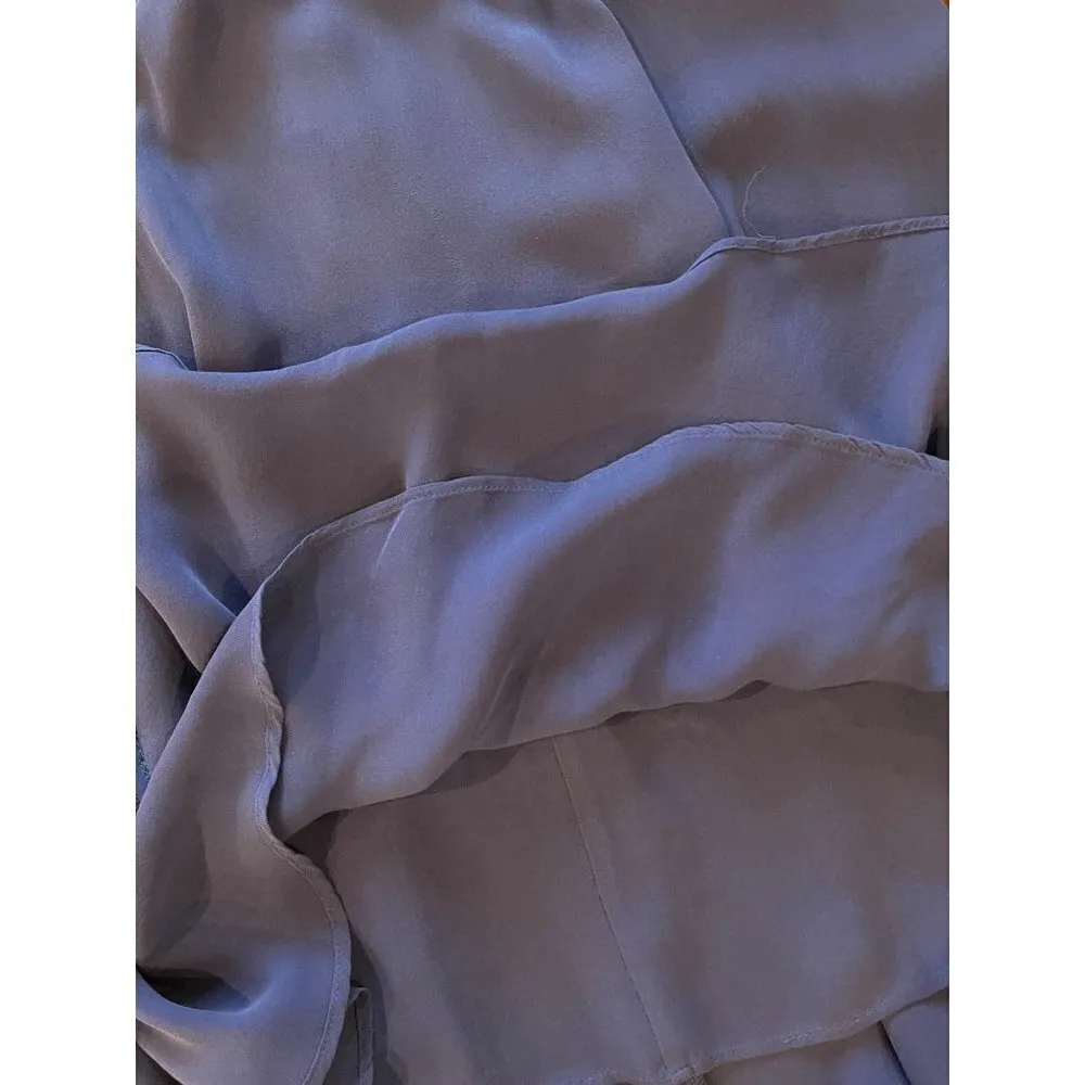 Parker Royal Blue Silk Sleeveless Scoop Neck Fit And Flare Mini Dress Size M‎ - Image 10