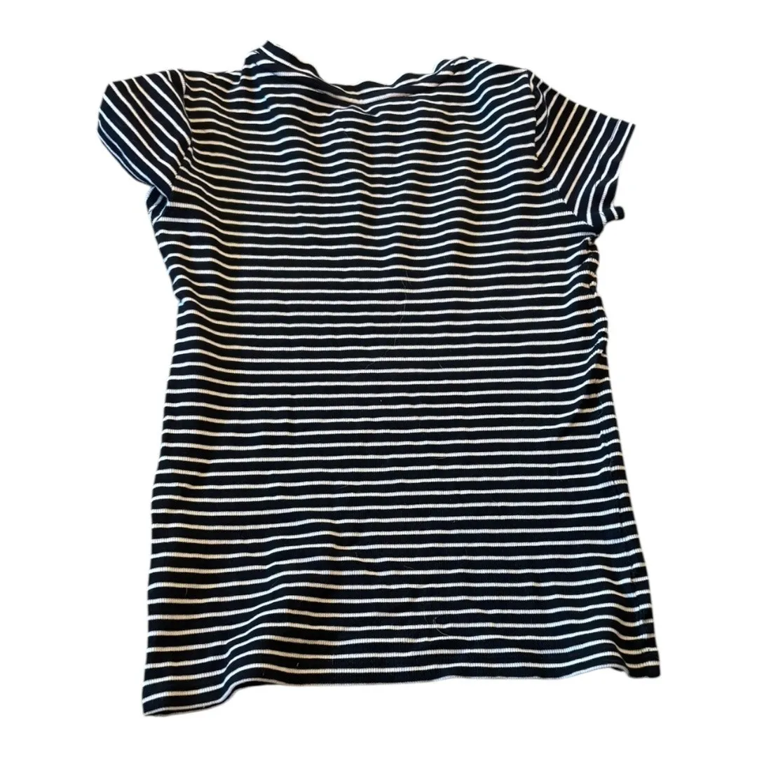 Club Monaco Navy Blue Striped Tee Size S - Image 2