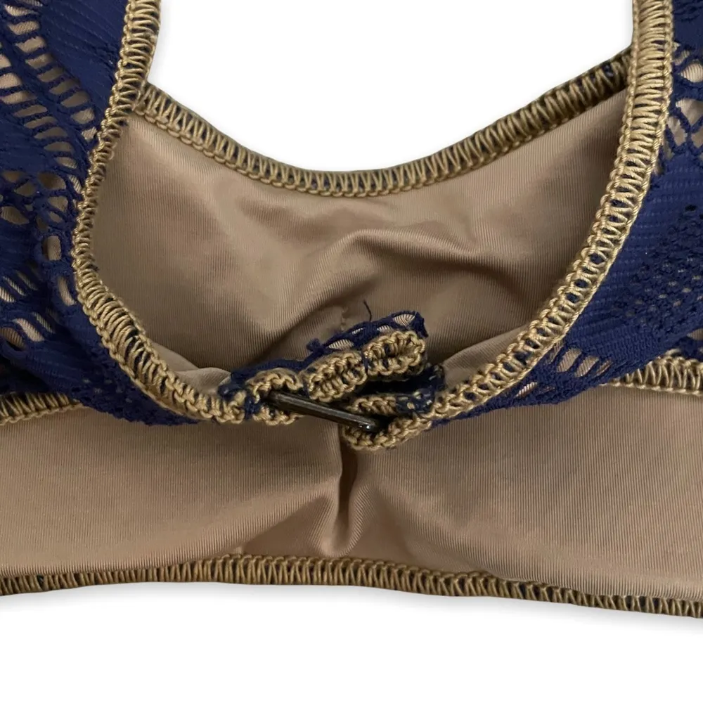 NWT  Swim Bikini Top Lace Tassels Crochet Cups Boho - Image 6