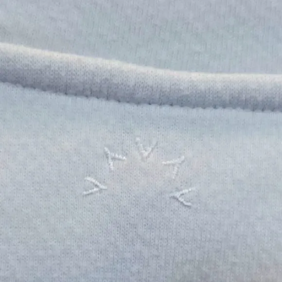 VARLEY OSPREY CROPPED TIE LONG SLEEVES CREW NECK IVORY WHITE SWEATSHIRT TOP XS - Image 4