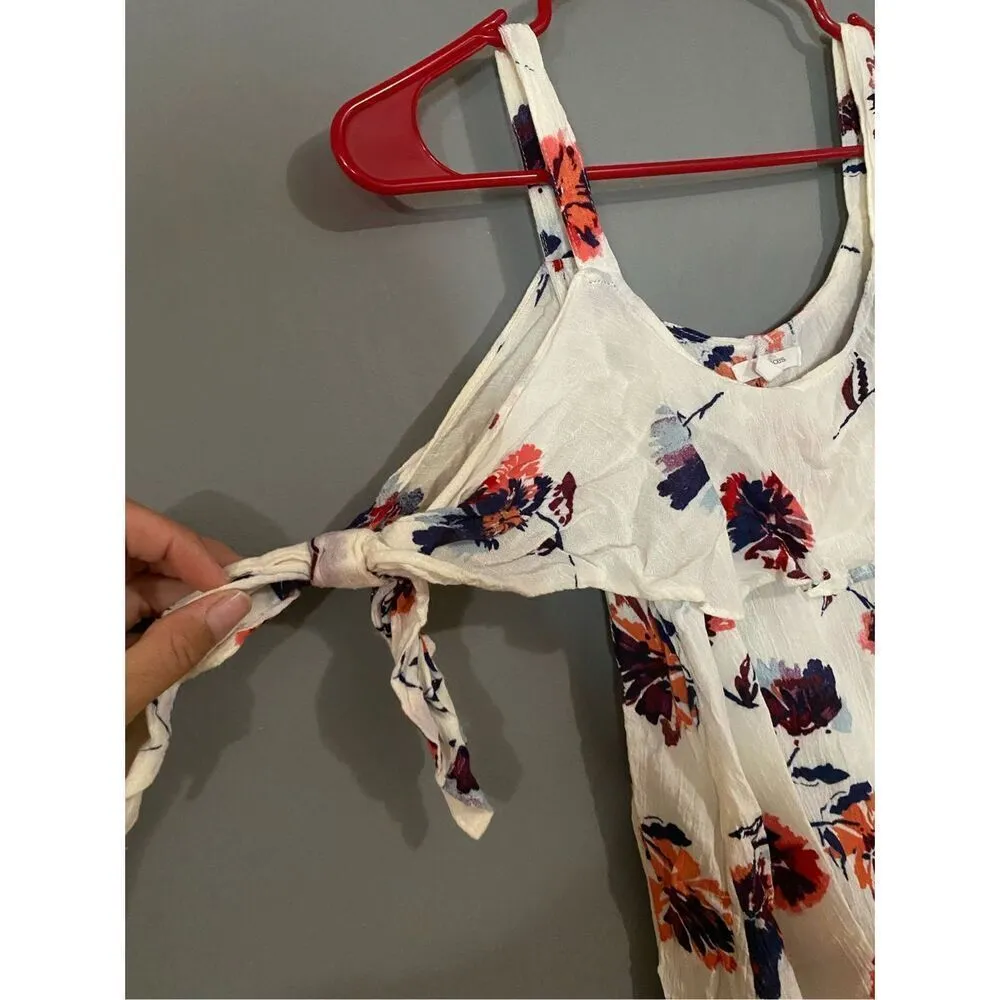 Maurices Cold Shoulder Watercolor Floral Layered Top Size Small - Image 4