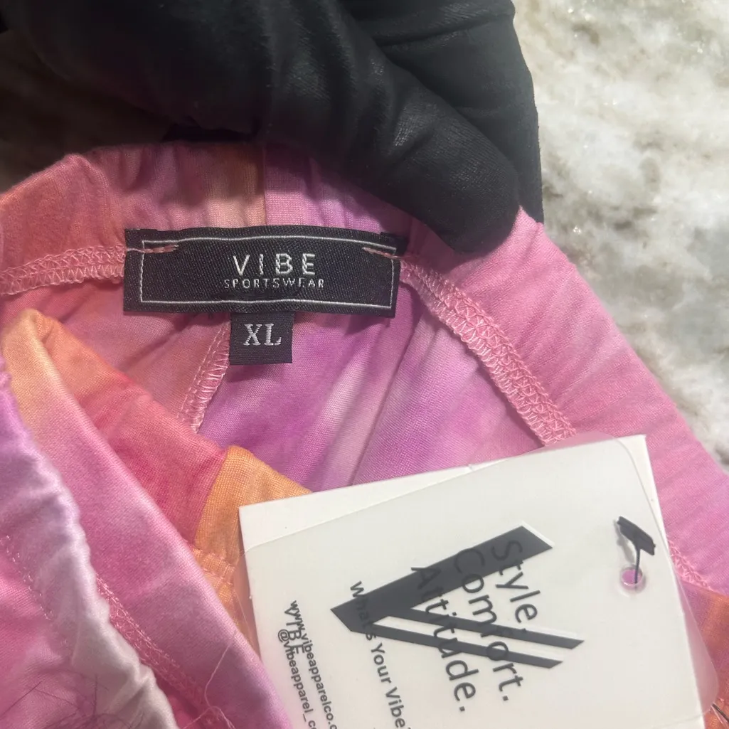 Vibe Sportswear Pink and Orange Tie - Image 4