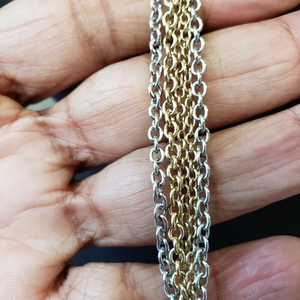 Womens Gold Silver Ring Station Multi - Image 5