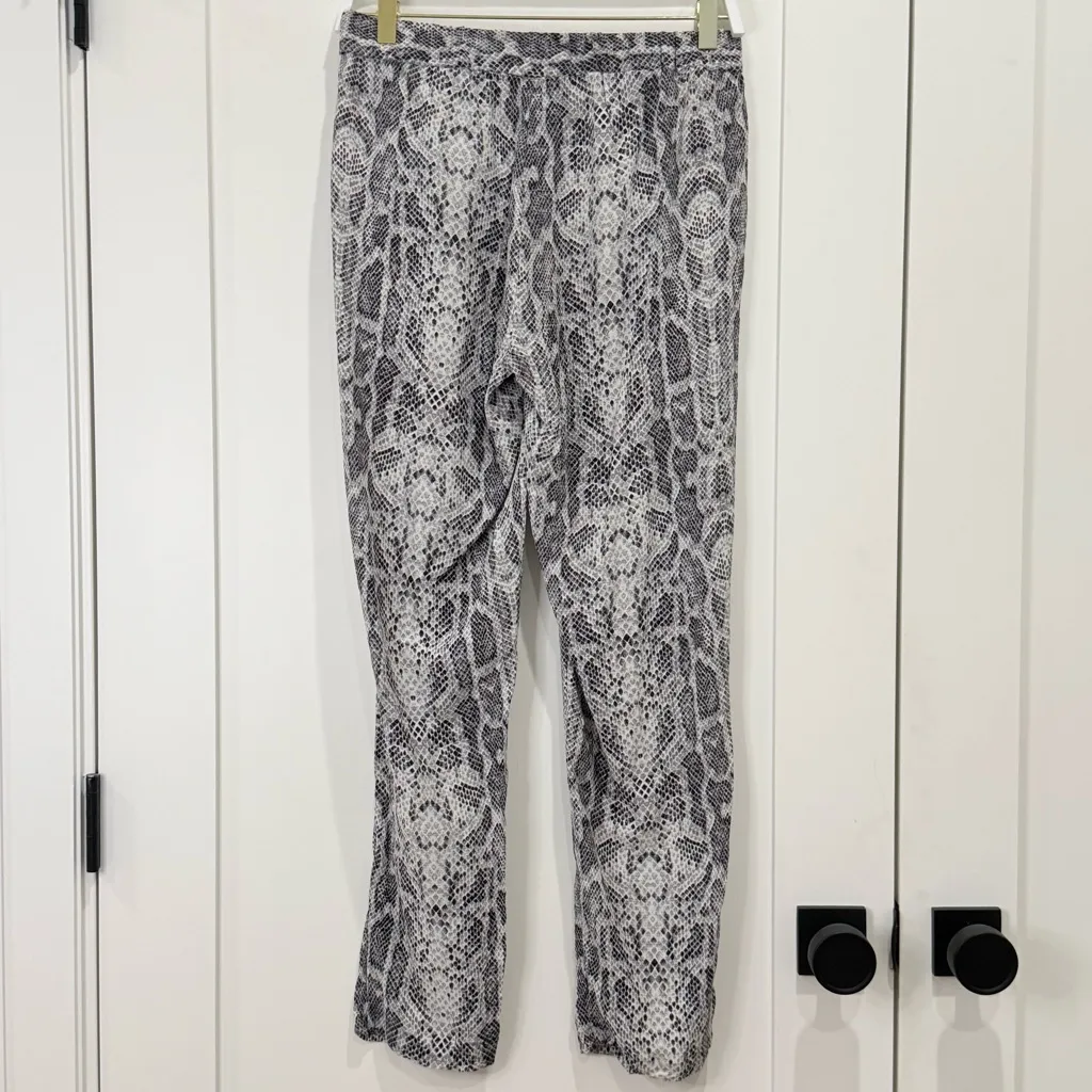 Equipment Femme Snakeskin Silk Pants XS Tapered Workwear Office Chic Neo Deco - Image 3