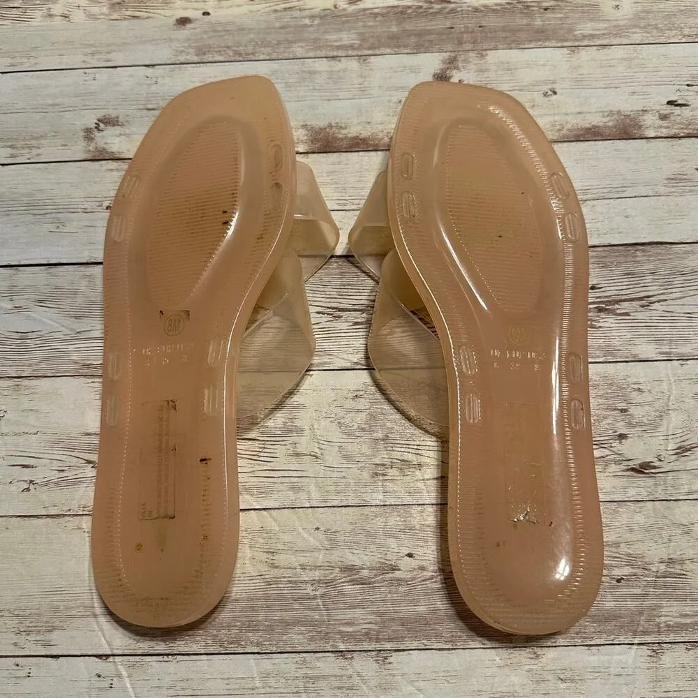 Matisse Anthropologie Peach Villa Slide Jelly Shoes Sandals Size US 8M Vacation Pink - Image 5