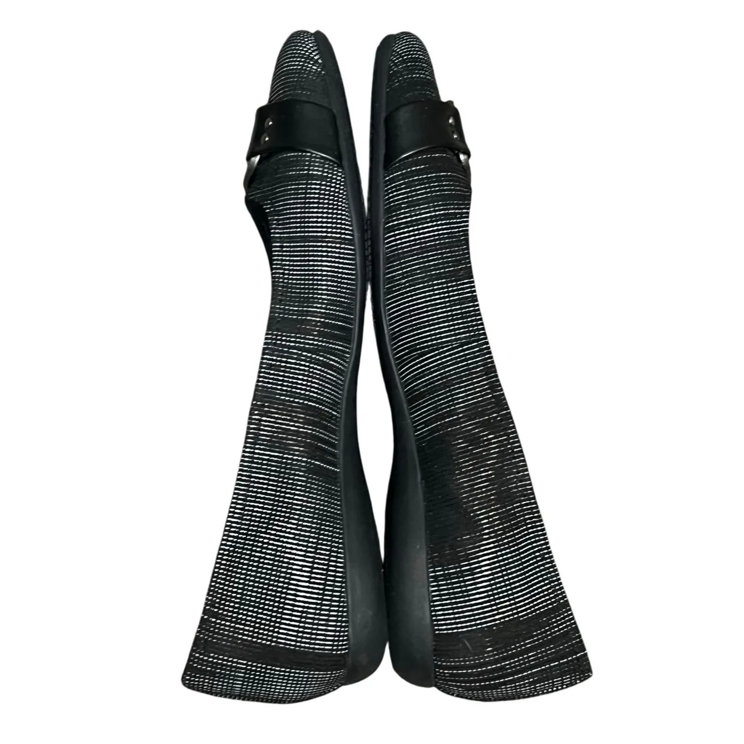 Trotters Sizzle Signature Ballet Flat Shoes Womens 11 Black Metal Buckle Classy - Image 7