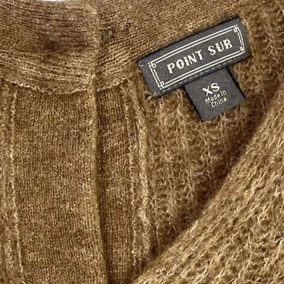 J.Crew Point Sur Wool Alpaca Long Sleeve Button Down Back Sweater XS Camel Brown - Image 7