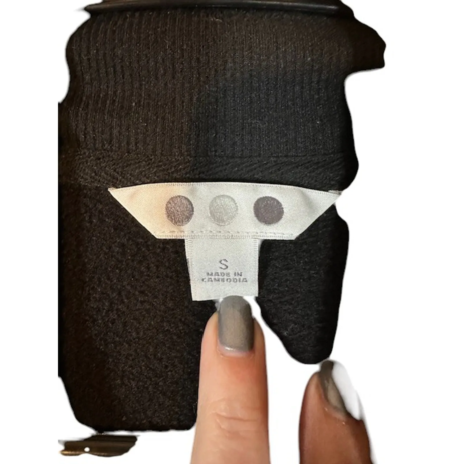 Three Dots Black Quarter Zip Long Sleeve Stretch Pullover Sweatshirt Women Small - Image 7