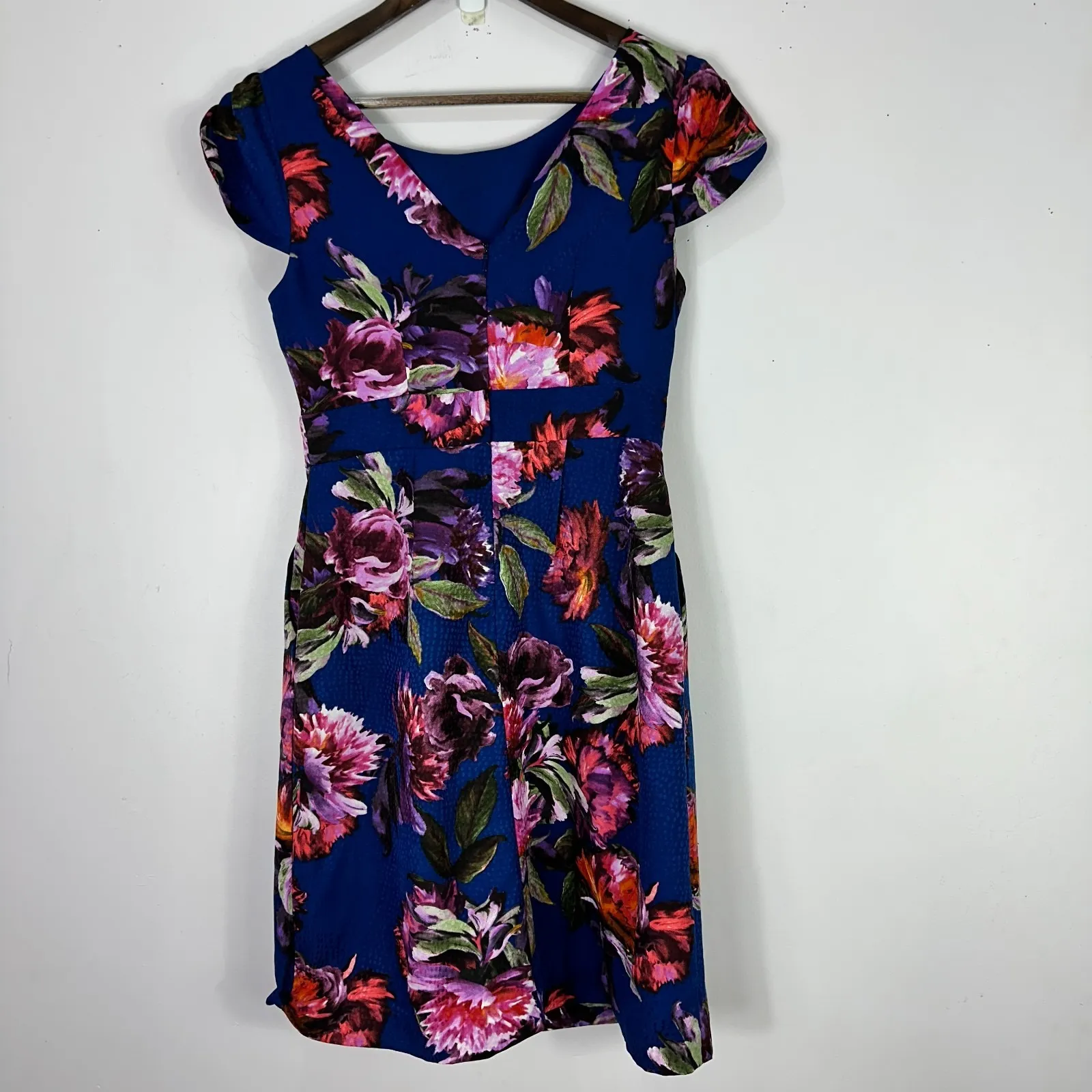 Moulinette Soeurs Dress 4 Blue Floral Sheath Anthropologie Romantic Garden Party - Image 6