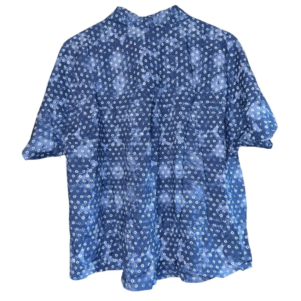 NWT Style & Co Long Crop Button Up Shirt Women's 2X Tie Front Vacation Beach - Image 4