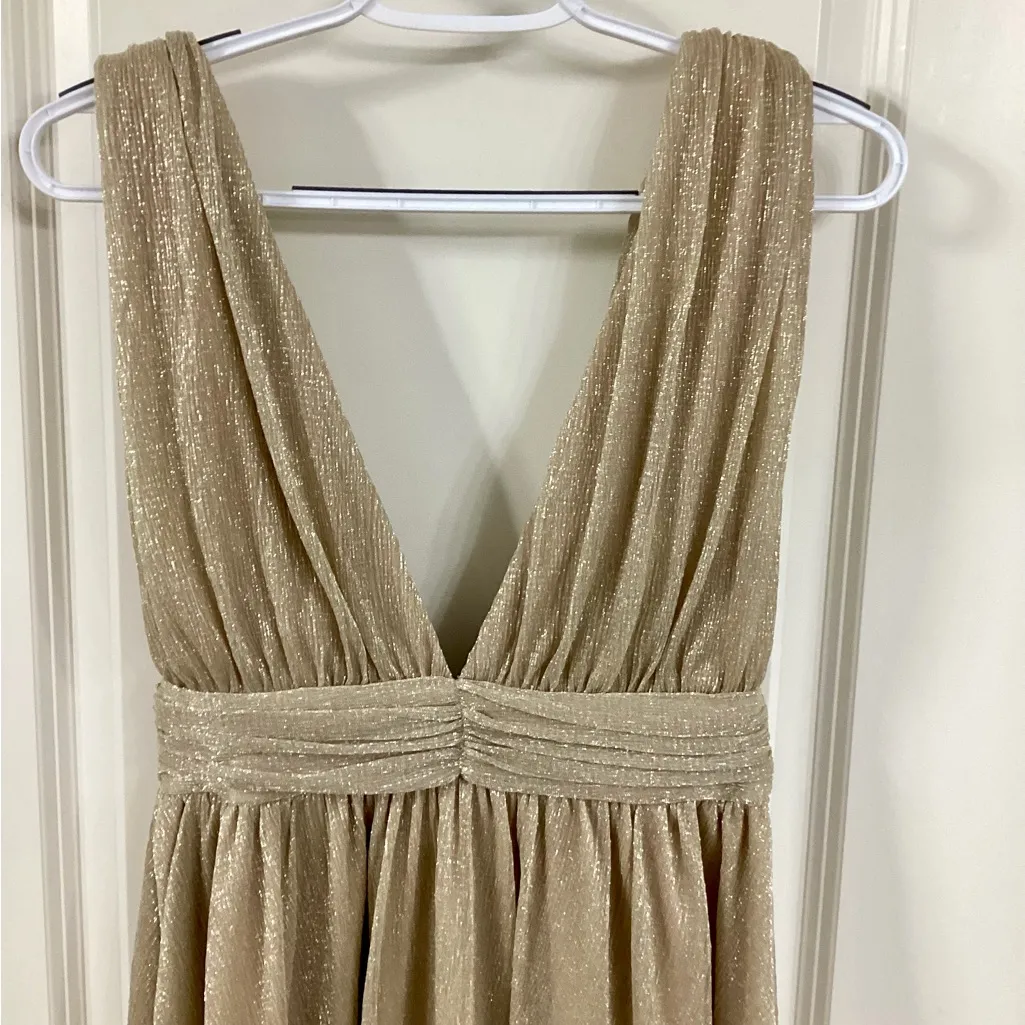 Lulus Ladies' Night Gold
Kaftan Dress - Image 6