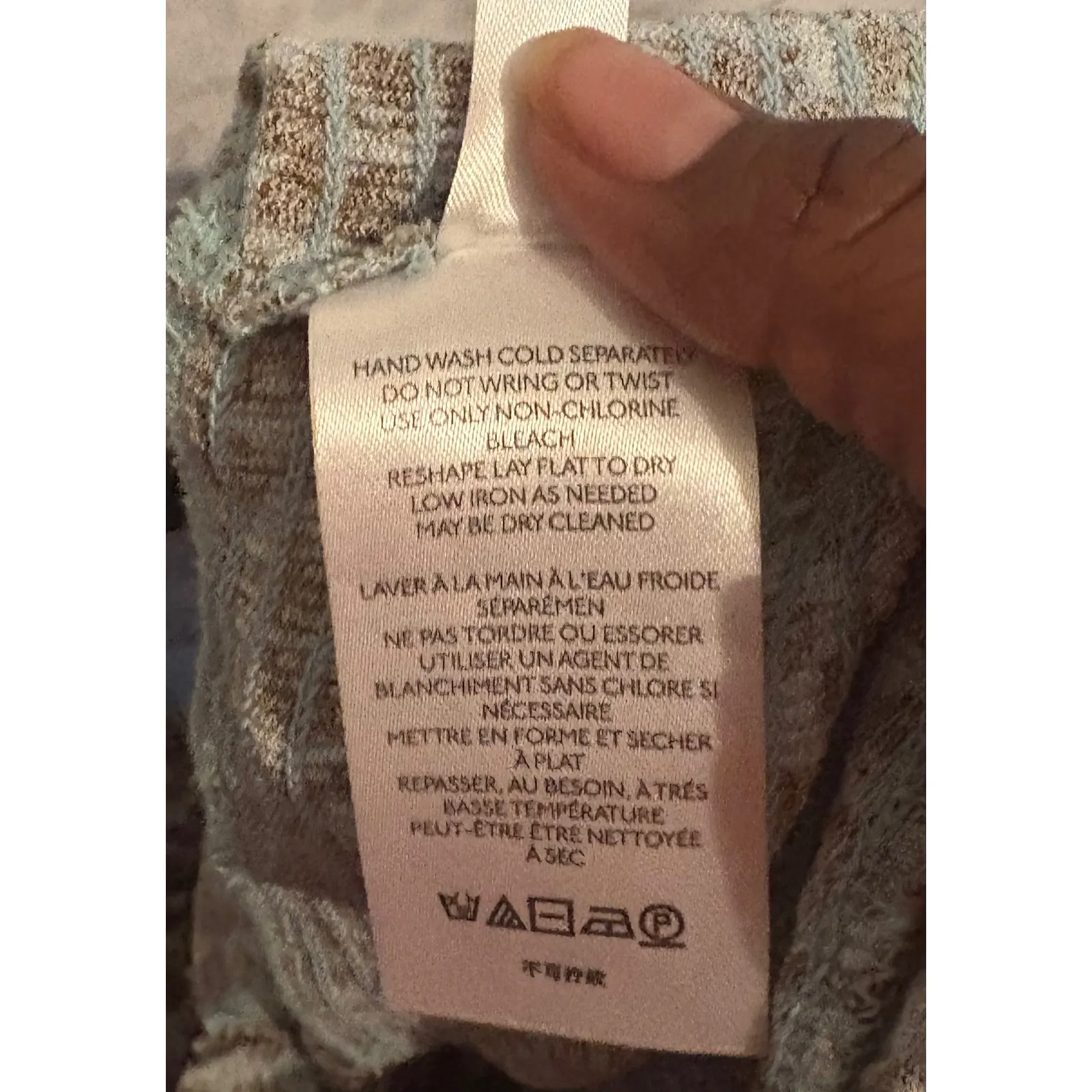 Urban Outfitters Women's Smocked Floral Crop Top‎ Blue Brown Long Sleeve M NWT - Image 7