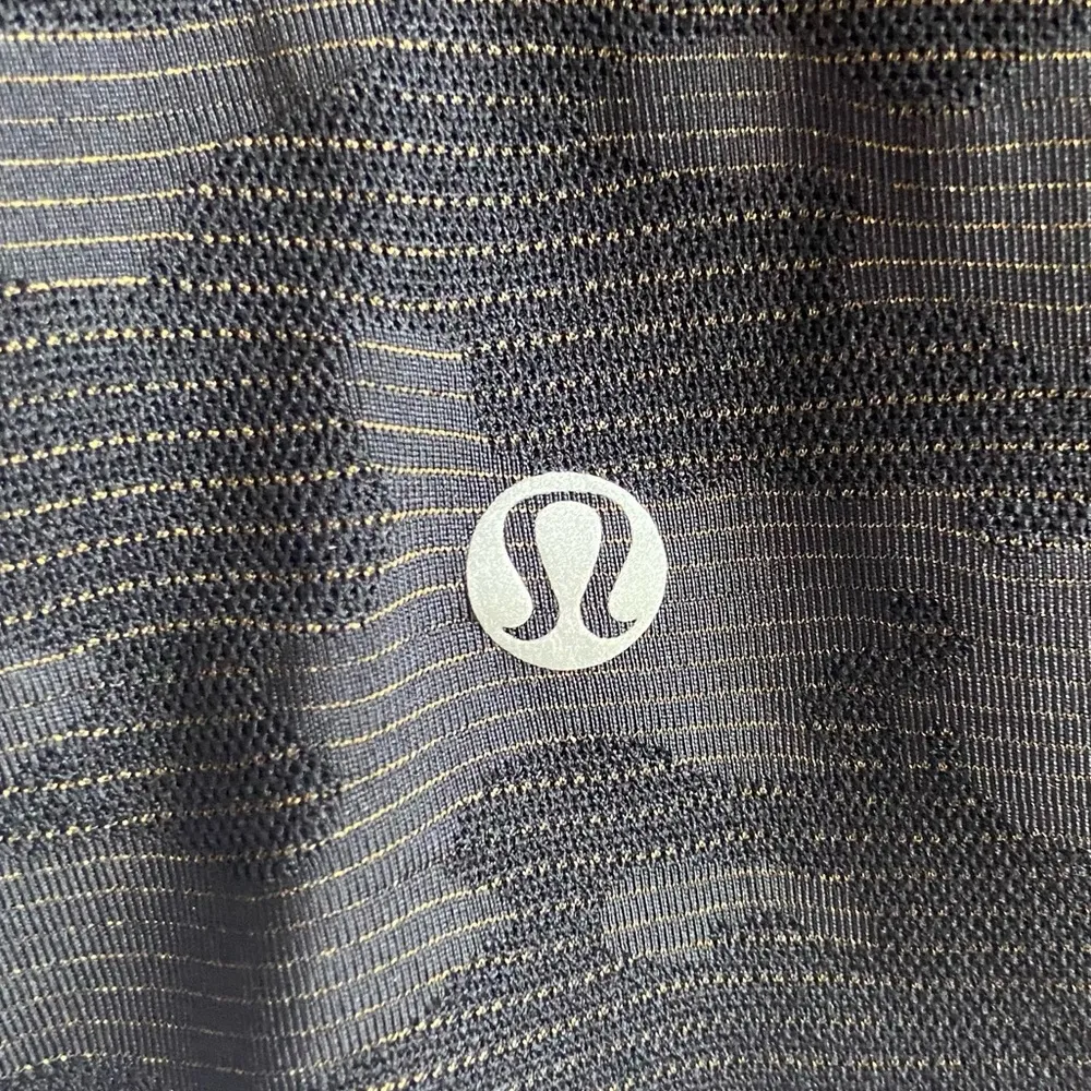 Lululemon Black Striped & Camo Run For Days Short Sleeve Shirt - Image 5