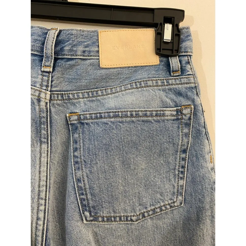 Everlane The Cheeky Jean Denim Light Blue Wash 25 Regular 100% Cotton High Rise - Image 10