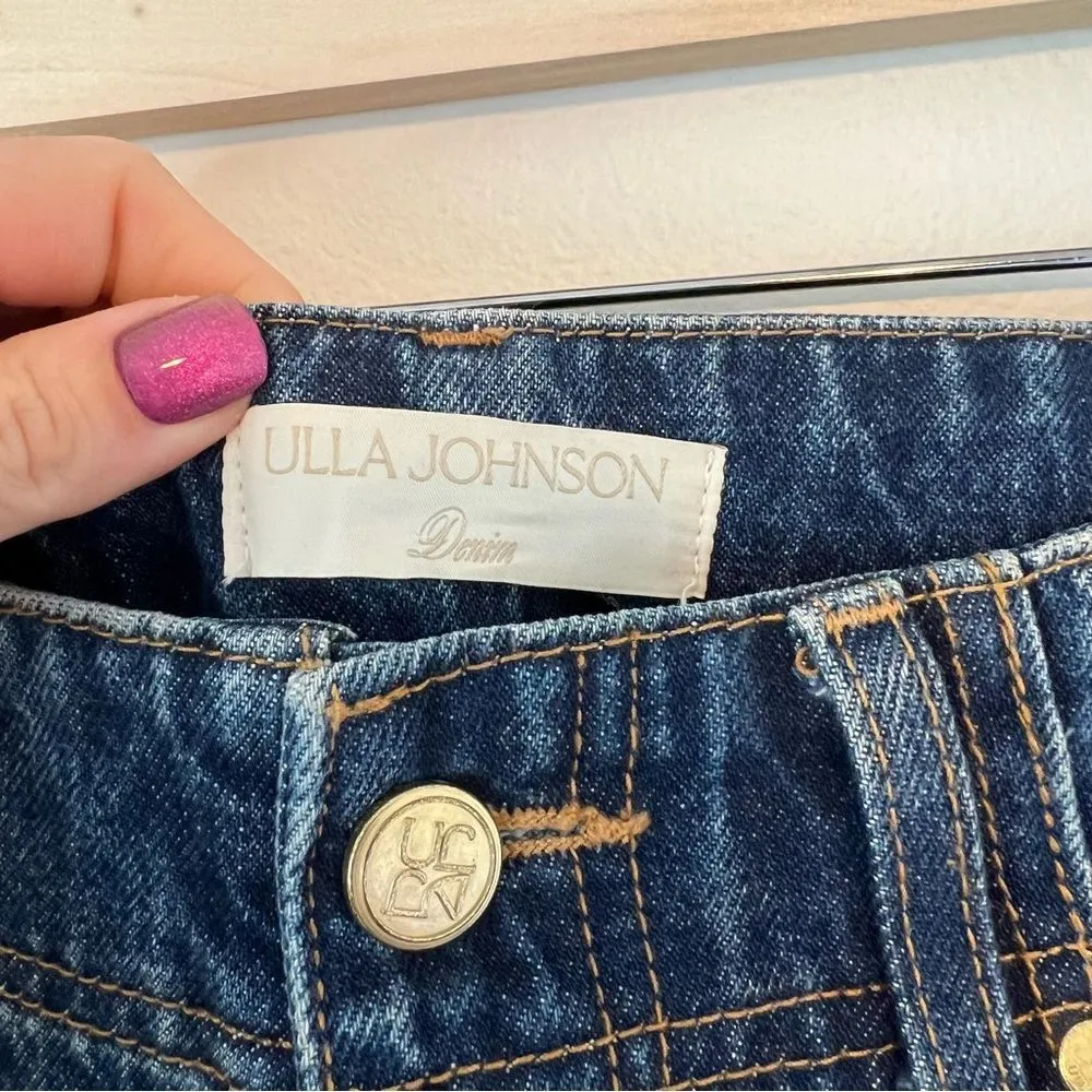 Ulla Johnson Elodie Wide Leg Jeans Medium Wash Size 26 - Image 7