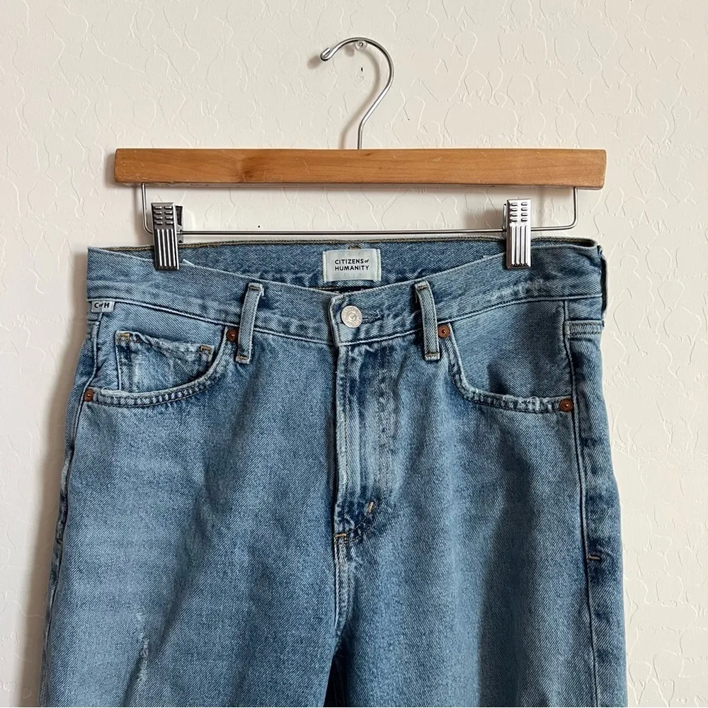 Citizens Of Humanity Marlee High Waist Distressed Tapered Jeans In Moondust - Image 6