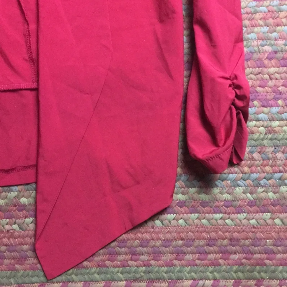 RED BLAZER DRESSY WORK CARDIGAN - Image 3