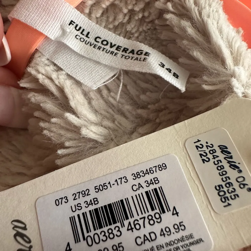 NWT Aerie 34B SMOOTHEZ Unlined Underwire Bra; Color: Brown with Orange trim - Image 4