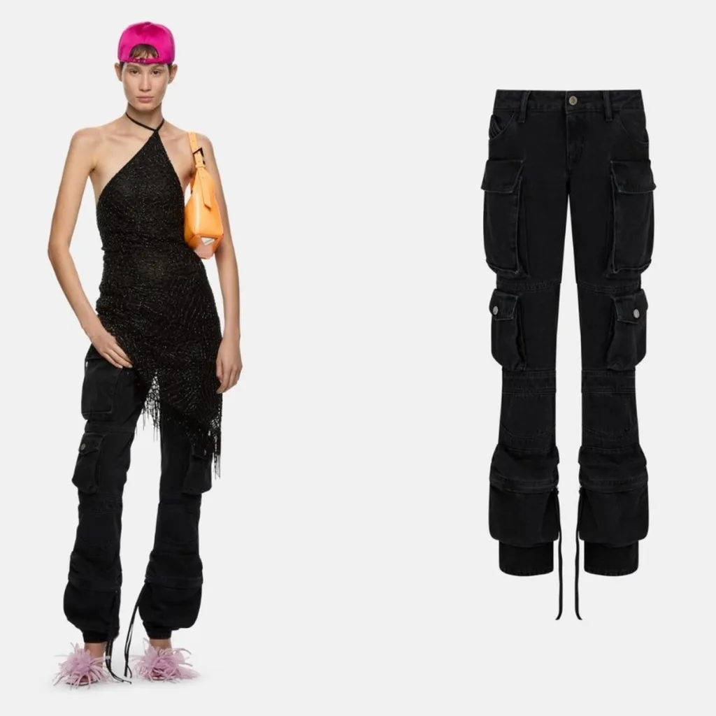 The Attico join us upstairs black jeans size 27 - Image 3