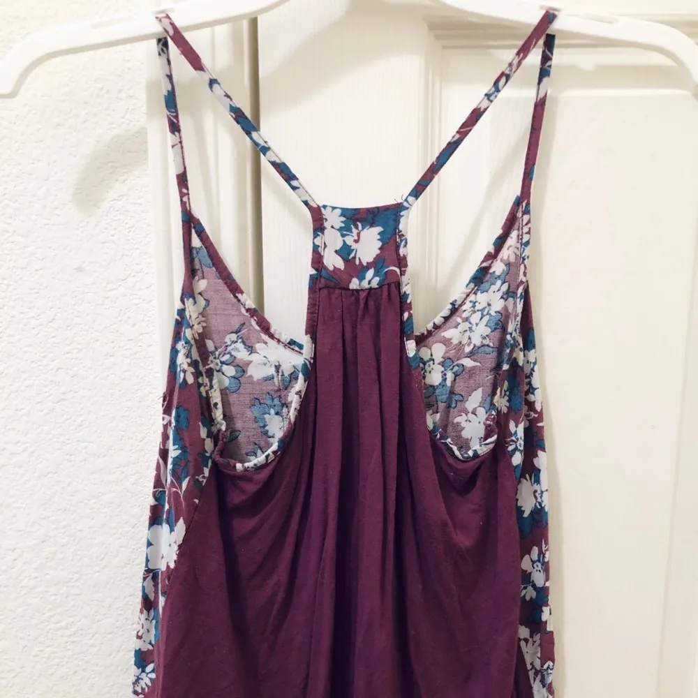 Purple Floral Flowy Tank - Image 2