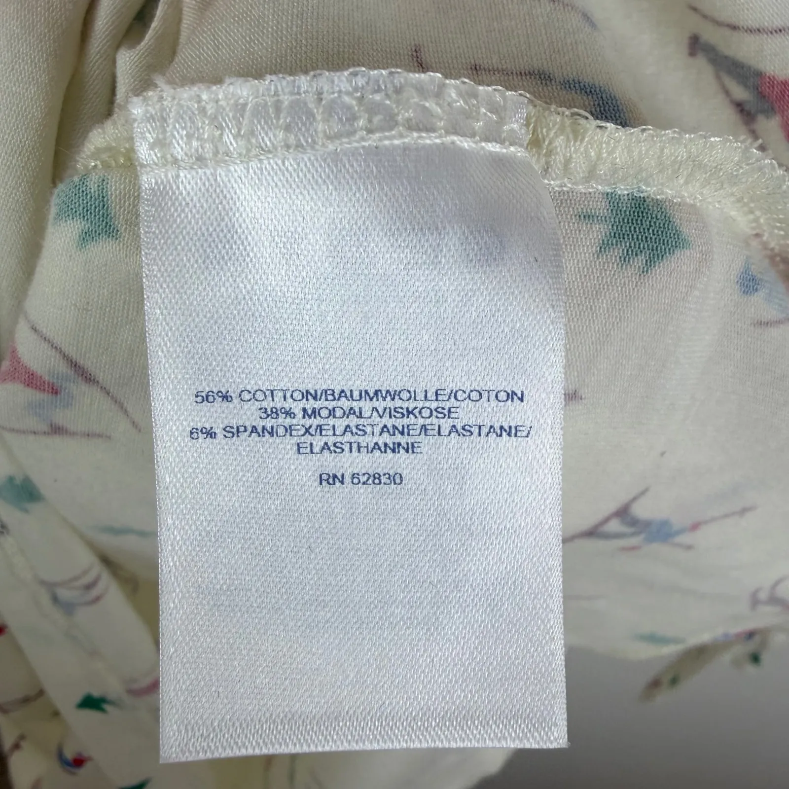 Lands End Ski Print Turtleneck Top XS Winter Cozy Layer Apres Ski Snow Holiday - Image 5