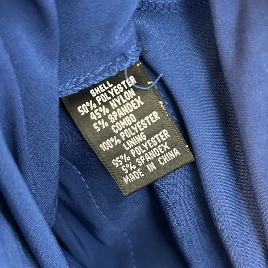 Adrianna Papell Royal Sheath Bodycon Tiered Ruffled Dress Size 4 - Image 10